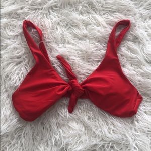 Red bathing suit top